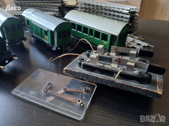 Стара немска тенекиена играчка Влак от 50те години., снимка 2 - Колекции - 51603940