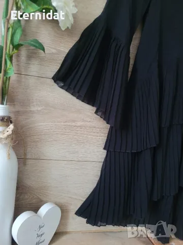 Черна риза Zara , снимка 4 - Ризи - 50107286