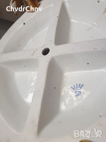 Sandizell Dresden 54см-10кг/Дрезден Бавария немска порцеланова ваза с капак/фигурална урна с ангели, снимка 13 - Антикварни и старинни предмети - 51476489