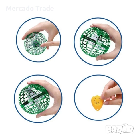 Летяща топка - Бумеранг с LED светлини, движение и дистанционно, снимка 2 - Електрически играчки - 52681107