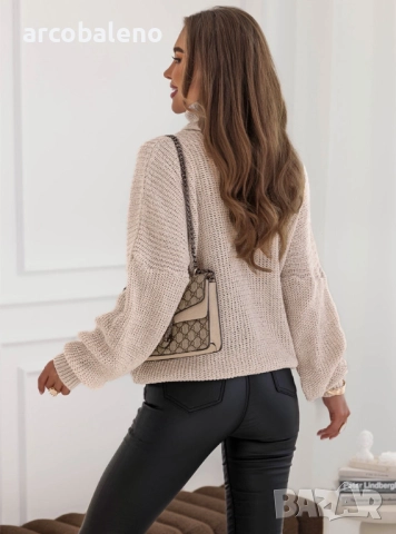 Дамски пуловер с висока яка Cathenna, 2цвята , снимка 9 - Блузи с дълъг ръкав и пуловери - 52031225