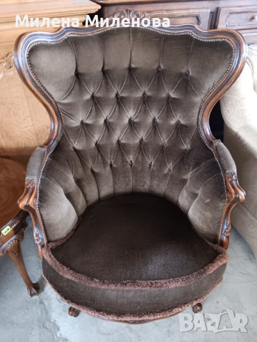 Комплект фотьойли Луи XV , снимка 4 - Дивани и мека мебел - 53473080