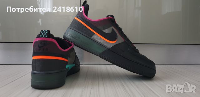 Nike Air Force 1 React Black UK 10 US 11 Mens Size 45/29см ОРИГИНАЛ!Мъжки Кецове., снимка 1 - Кецове - 46448412