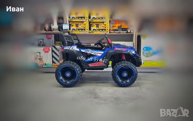 ТОП ЦЕНА!НОВО!Акумулаторно бъги/UTV Jakarta BLUE 4x4 с 12V батерия,USB, снимка 6 - Електрически играчки - 49477752