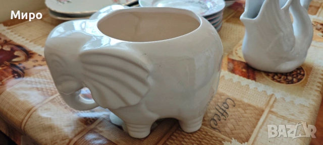 Порцеланов Слон, снимка 3 - Статуетки - 53839438