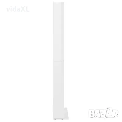 vidaXL Етажерка за CD, бял гланц, 102x16x177,5 см, инженерно дърво(SKU:801784), снимка 4 - Други - 48792702