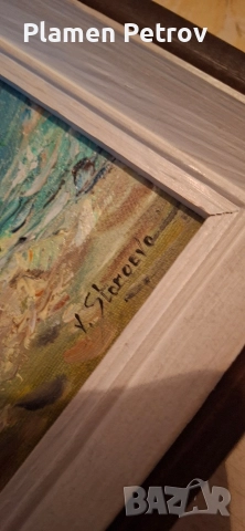 картина акварел 1855 година и др маслени бои върху лен , снимка 14 - Картини - 45914249