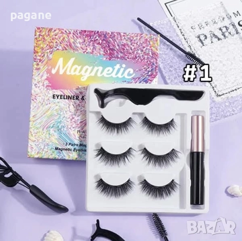 Магнитни мигли с магнитна очна линия , снимка 4 - Козметика за лице - 51438446