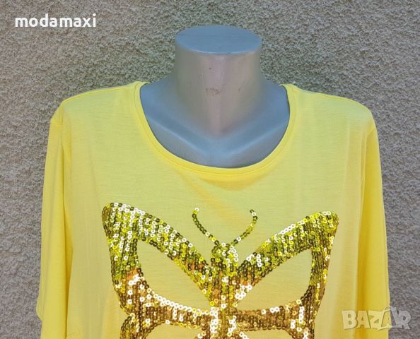 3XL Нова блуза Janina с пайети, снимка 2 - Туники - 46435398