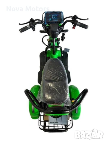 Двуместна Електрическа Триколка PUDDING 1800 - ЗЕЛЕНА, снимка 5 - Мотоциклети и мототехника - 53792624