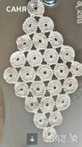 Ръчно плетиво на една кука,от миналото, снимка 3 - Декорация за дома - 53257615