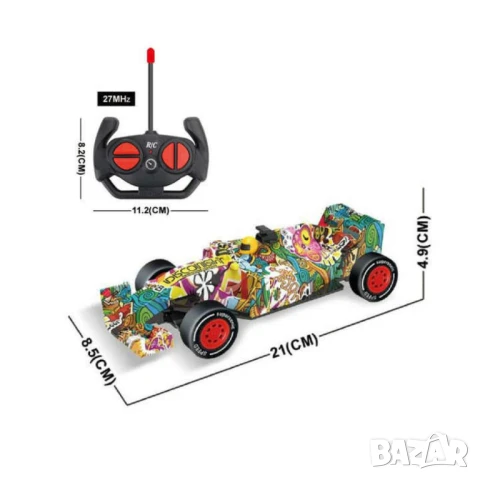 Състезателна Кола 1:18 с дистанционно управление – Уличен стил и бързина в дланта, снимка 4 - Коли, камиони, мотори, писти - 51063511