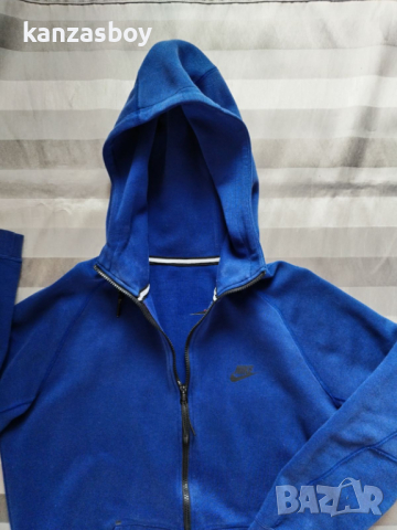 Nike Tech Fleece Zip Hoody Deep Royal Blue - страхотно мъжко горнище ХЛ УМАЛЕНО, снимка 6 - Спортни дрехи, екипи - 45039412