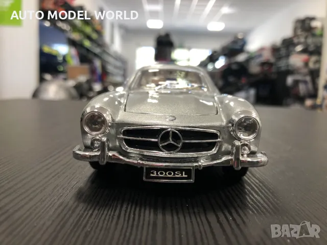 Рядък модел метална колекционерска количка MERCEDES 300 SL 1965г1:24, снимка 5 - Колекции - 46964938