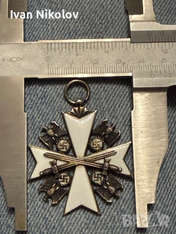 Оригинален орден Deutshen adler IV степен сребро, свастика!, снимка 5 - Антикварни и старинни предмети - 54195410