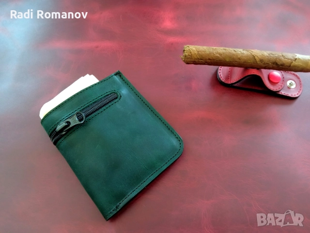Ръчно изработен мъжки кожен портфейл , снимка 3 - Портфейли, портмонета - 52050088