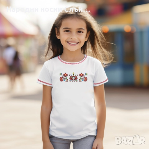 Детска тениска с бродирана шевица, снимка 3 - Детски тениски и потници - 51933781
