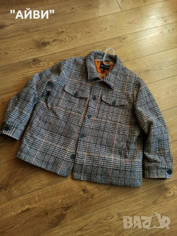 Дамско марково карирано яке тип риза, снимка 10 - Якета - 53304284