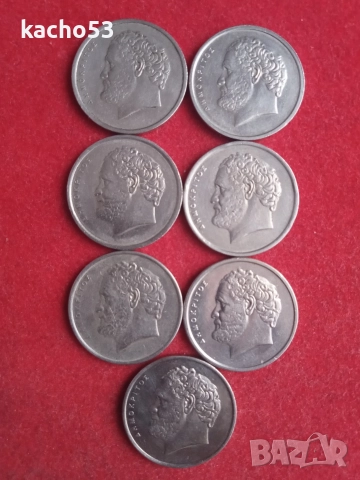 Лот-10 драхми , Гърция, снимка 2 - Нумизматика и бонистика - 52678237