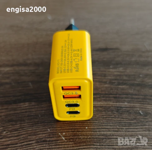 ПРОМО! KO‑71 Универсално USB зарядно 4 порта (2×QC 3.0 + 2×PD), снимка 2 - Друга електроника - 50836237