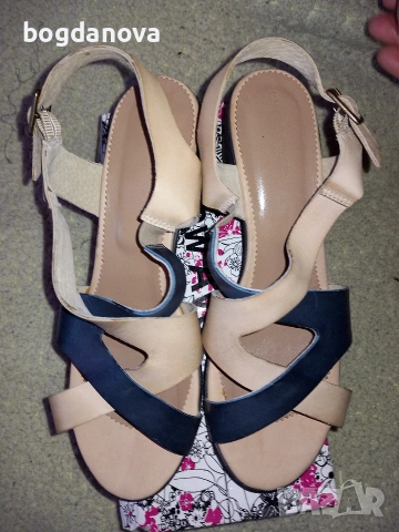 Чисто нови необувани сандали на ток от естествена кожа, снимка 8 - Сандали - 53992442