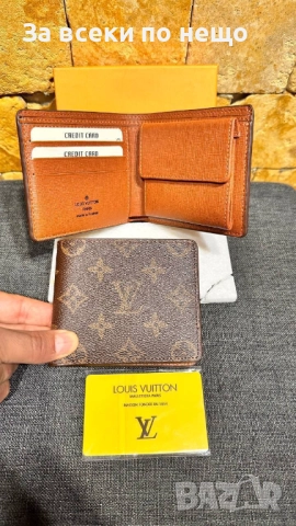 Louis Vuitton Мъжки Портфейл Естествена Кожа Луис Витон - Налични Различни Цветове Код SK275 , снимка 6 - Портфейли, портмонета - 52597045