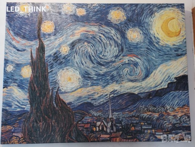 Картина Vincent van Gogh - The Starry Night - Звездна нощ, снимка 2 - Картини - 45918850