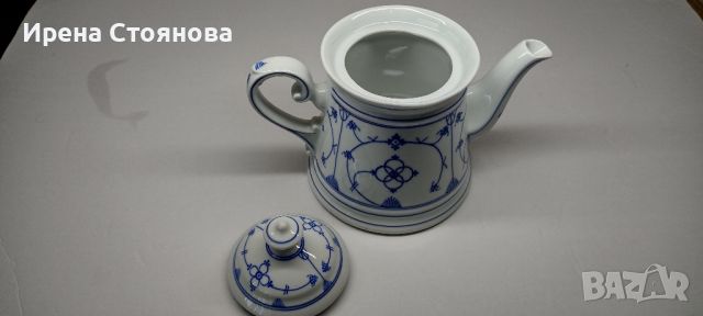 Kalk Eisenberg 1900-1973. Чайник с декор сламено цвете., снимка 9 - Сервизи - 46414708