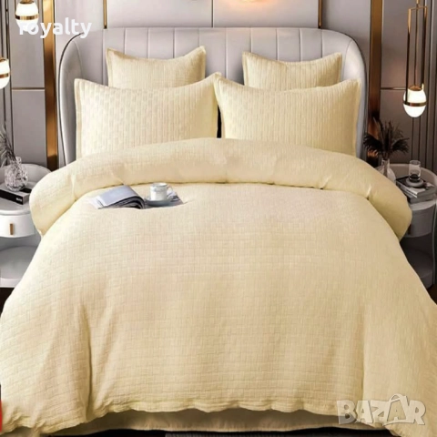 Луксозен комплект с драперия от 100% памук, снимка 3 - Спално бельо - 52471552