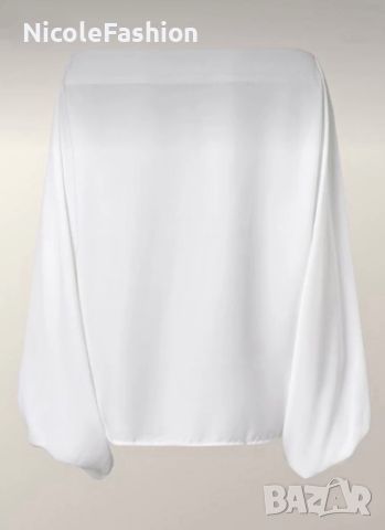 Уникален бял топ  , снимка 2 - Блузи с дълъг ръкав и пуловери - 45276745