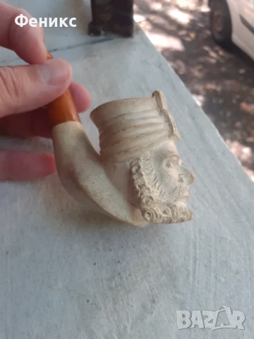 Стара лула морска пяна и каталин, снимка 5 - Антикварни и старинни предмети - 51331926