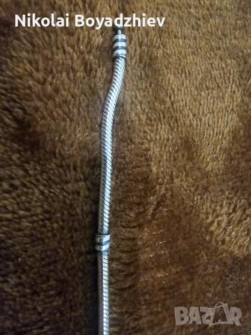 Сребърна гривна Пандора, снимка 2 - Гривни - 52777988