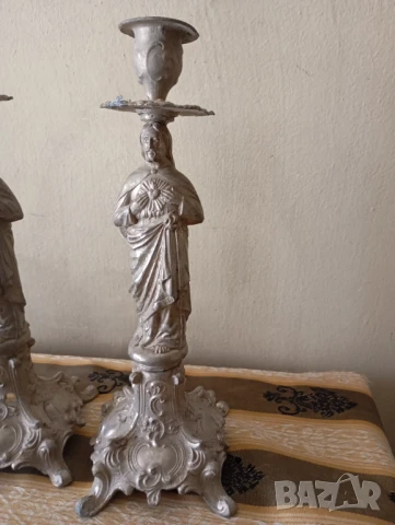 Комплект стари свещници, снимка 2 - Други ценни предмети - 51221241