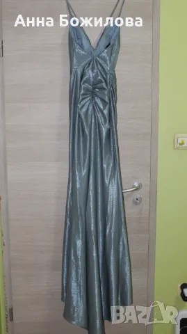 НОВА Бална/ шаферска/ официална сатенена рокля LAONA + ПОДАРЪК | NEW Formal dress LAONA + A GIFT, снимка 5 - Рокли - 50430641