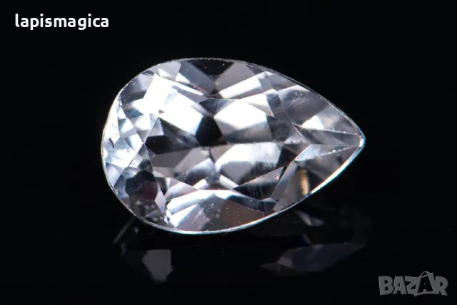 Бял топаз 1.59ct VVS капка шлифовка #1, снимка 1 - Други - 48182444