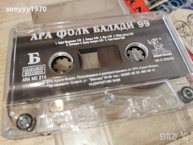 АРА ФОЛК БАЛАДИ 99-ОРИГИНАЛНА КАСЕТА 0503261524, снимка 12 - Аудио касети - 53722810