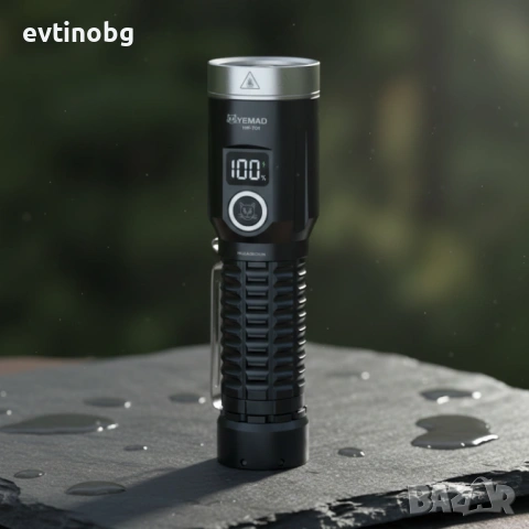 LED фенер YEMAO YM-F701 със зелен лазер - USB и дисплей