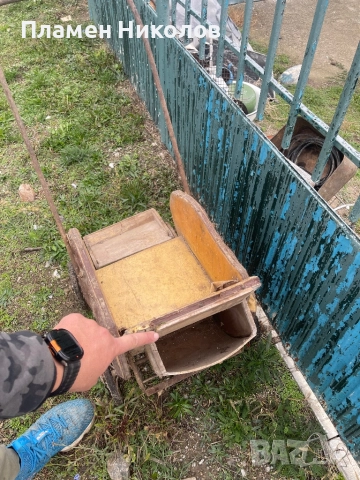Ретро детска количка много стара, снимка 4 - Антикварни и старинни предмети - 52745449