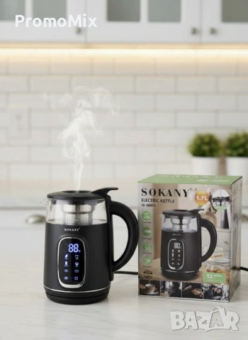 Електрическа кана за вода Sokany SK09092 2200W кана за топла вода чайник, снимка 4 - Кани - 53524273