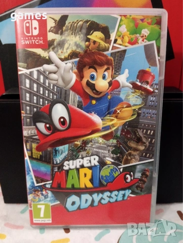 Nintendo Switch OLED със Super Mario Odyssey и калъф, снимка 5 - Nintendo конзоли - 53818065