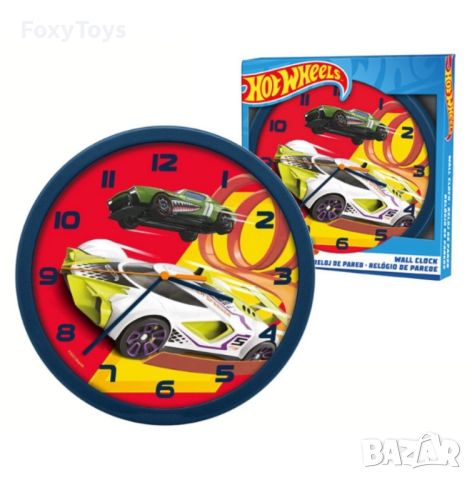 Стенен часовник Hot Wheels, 25 см., снимка 1 - Други - 46435107