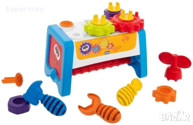 Chicco 2 в 1 "Gear & Workbench" Маса с инструменти, снимка 4 - Образователни игри - 45265416