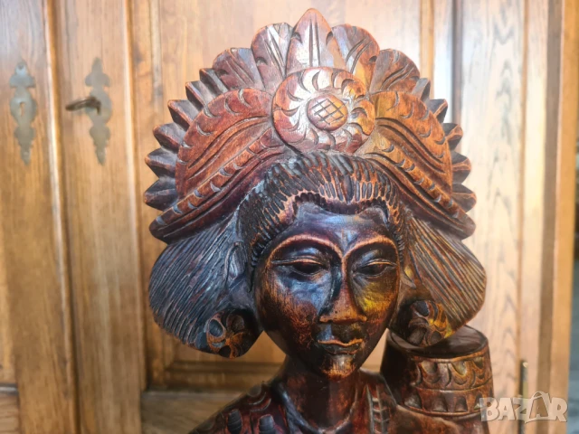 африканска статуетка масвина от тиково дърво