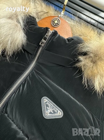 Зимно яке с естествен косъм PR🅰️DA, снимка 2 - Якета - 52162021