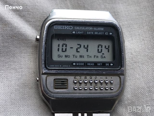 ретро LCD "SEIKO" CALCULATOR-ALARM  C359-5010 - JAPAN - 1970/79г., снимка 7 - Антикварни и старинни предмети - 45580145