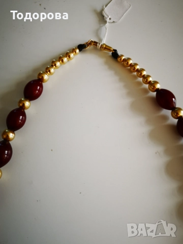 Дамска огърлица-кехлибар и злато.Османска империя., 4 900 лв, снимка 6 - Колиета, медальони, синджири - 52152629