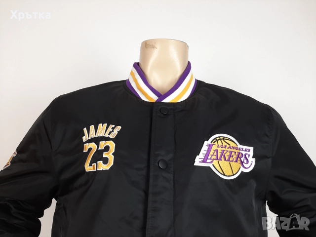 NBA Lakers LeBron James Varsity - Оригинално мъжко яке размер XL, снимка 6 - Якета - 52081302