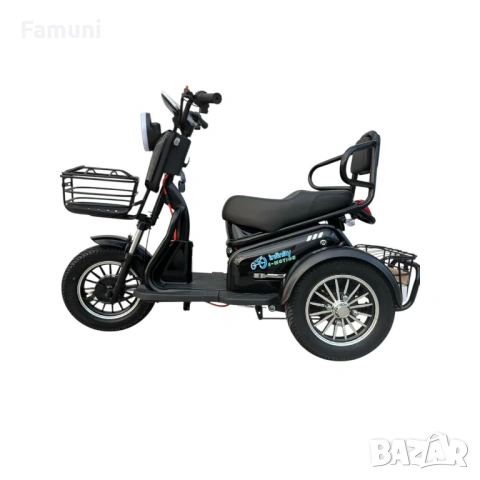 Електрическа Триколка PUDDING 1800W - Черна, снимка 2 - Мотоциклети и мототехника - 53777297