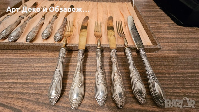 Сребърни десертни прибори, снимка 3 - Прибори за хранене, готвене и сервиране - 54140236