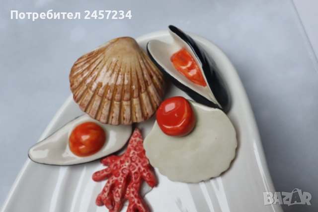 чинии италиански порцелан, ръчна изработка, снимка 11 - Чинии - 53722434